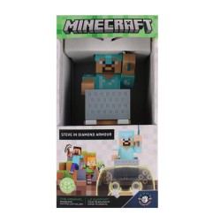 Minecraft - Steve in Diamond Armour Cable Guys support de manette et support de téléphone 22cm
