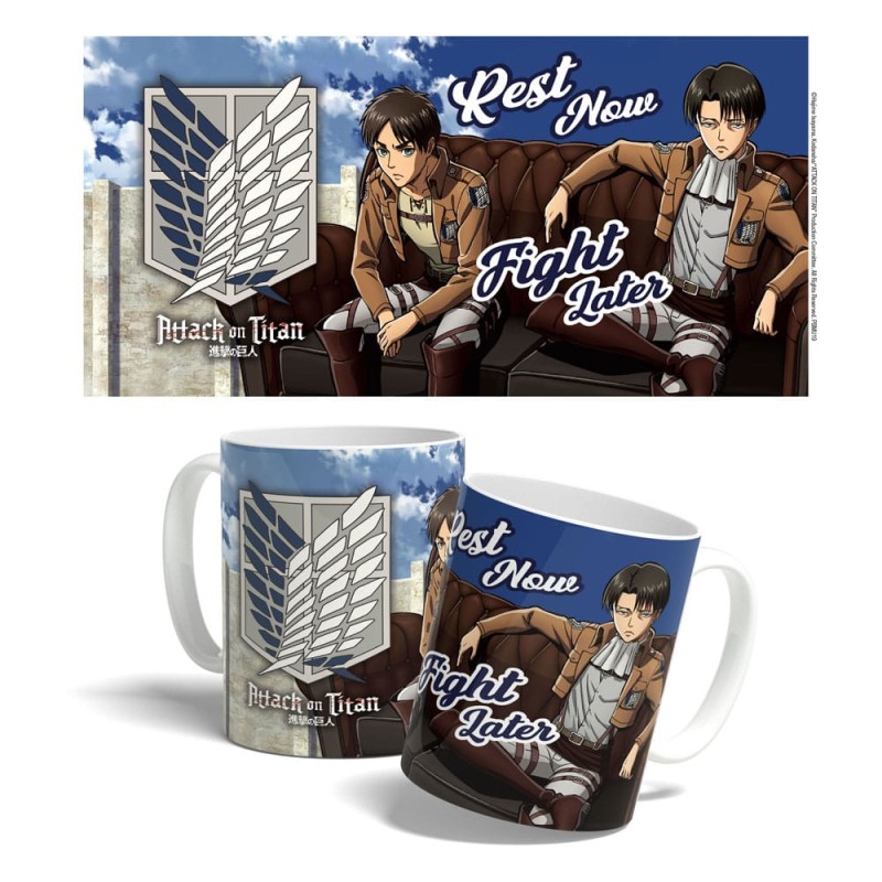 L'Attaque des Titans - Attack on Titan mug Rest Now, Fight Later 325 ml