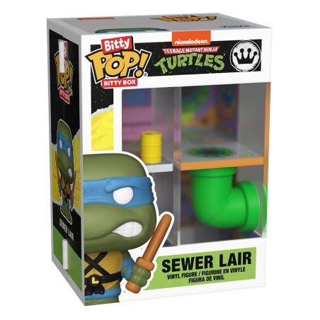 Tortues Ninja - Bitty POP! Bitty Box présentoir avec 2 figurines en vinyle Sewer Lair