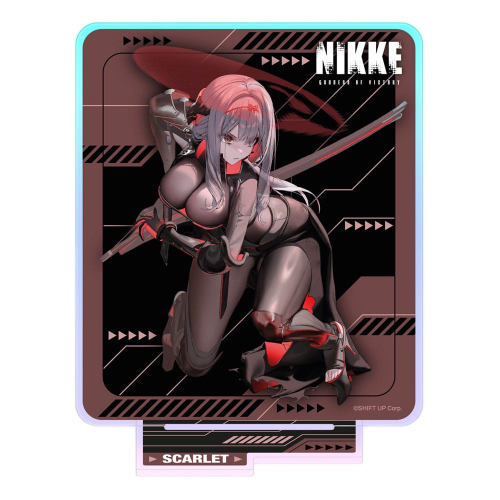 Goddess of Victory: Nikke - Figurine acrylique Crouching Series Scarlet Holographic 14 cm
