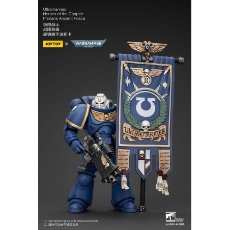 Warhammer 40k - Figurine 1/18 Ultramarines Heroes of the Chapter Primaris Ancient Posca 20 cm