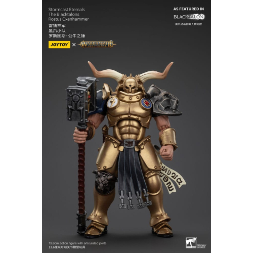 Warhammer Age of Sigmar - Figurine Stormcast Eternals The Blacktalons Rostus Oxen hammer 20 cm