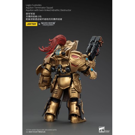 Warhammer The Horus Heresy - Figurine 1/18 Legio Custodes Aquilon Terminator Squad Aquilon avec twin-linked Adrathic D14 cm