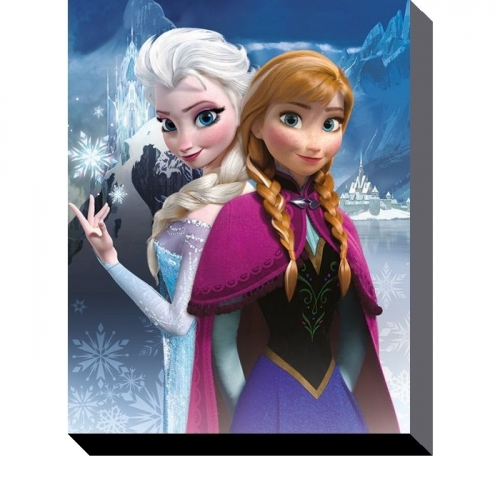 La Reine des Neiges - Tableau toile Anna & Elsa 40 x 50 cm