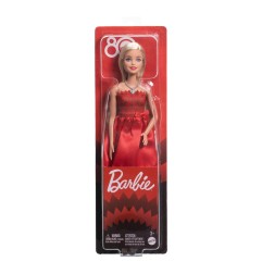 Barbie - Poupée Barbie 80ème Anniversaire Rouge Ruby