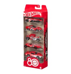Hot Wheels - Pack 5 véhicules métal 1/64 Hot Wheels 80ème Anniversaire