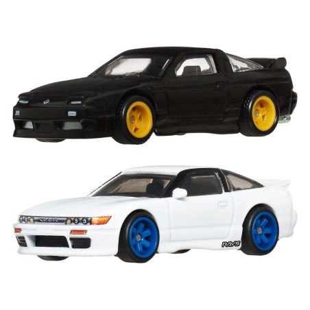 Hot Wheels - Premium pack 2 véhicules métal Car Culture 1/64 '96 Nissan 180SX Type X & Nissan SilEighty