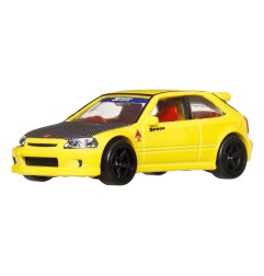 Hot Wheels Premium - Pack 2 véhicules métal Car Culture 1/64 '99 Honda Civic Type R (EK9) & Honda Civic Type R