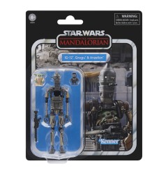 Star Wars : The Mandalorian Vintage Collection - Pack 3 figurines IG-12, Grogu & Anzellan 10 cm