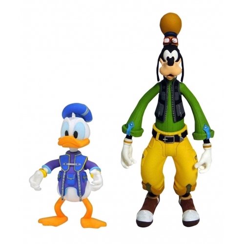 Kingdom Hearts 3 - Pack 2 figurines Goofy & Donald 10 et 18 cm