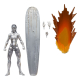 Les Quatre Fantastiques : Premiers pas Marvel Legends - Figurine Surfer d'argent 15 cm