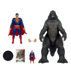 DC Justice League Monsterverse DC Multiverse - Pack de 2 figurines Superman Vs. Godzilla 30 cm