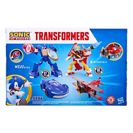 Sonic the Hedgehog x Transformers - Pack 2 figurines Wingtail & Blue Booster 13 cm