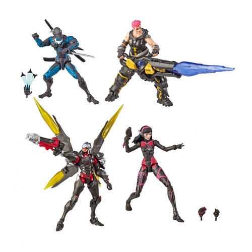 Overwatch - Pack 4 figurines Overwatch Ultimates Carbon Fiber 15 cm