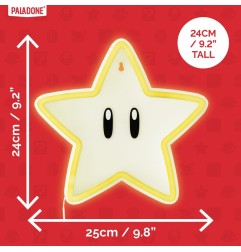 Nintendo - Super Mario LED Wall Lamp Light Super Star Neon