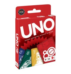 Mattel - Jeux de cartes UNO Ruby Red 80th Anniversary