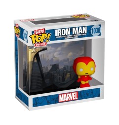Marvel - Iron Man Bitty POP! Deluxe Vinyl Figure Iron Man(AvengerTower) Display (12) 2,5 cm