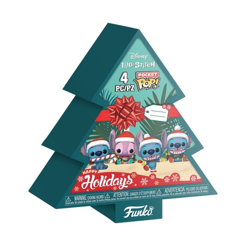 Lilo & Stitch - Lilo&Stitch Holiday 2025 Pocket POP! Vinyl Keychains 4-Pack Tree Holiday Box 4 cm