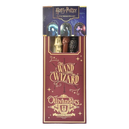 Harry Potter - Pack 3 stylos baguette magique Magical Locations