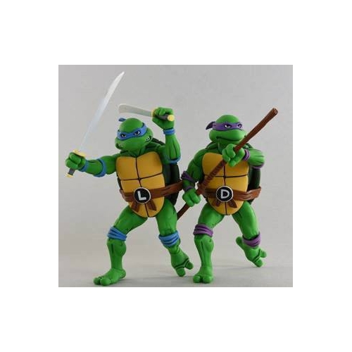 Les Tortues ninja - Pack 2 figurines Leonardo & Donatello 18 cm