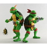 Les Tortues ninja - Pack 2 figurines Michelangelo & Raphael 18 cm