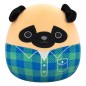Squishmallows - Plush Figure Brown Pug in Green and Blue Flannel Shirt Prince 30 cm