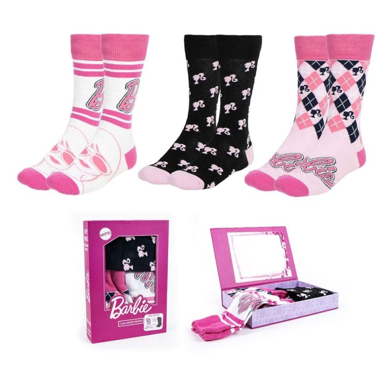 Barbie - Pack 3 paires de chaussettes Barbie 36-43