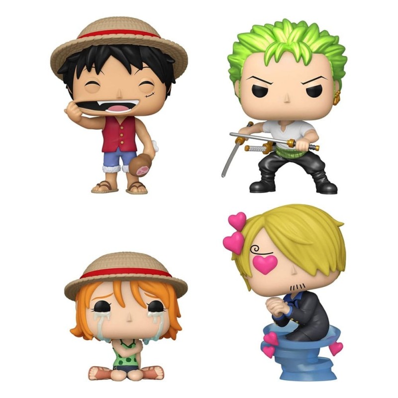 One Piece - Pack 4 figurines POP! One Piece Refresh 4PK (EMEA) 9 cm