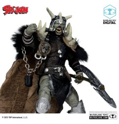 Spawn - Figurine Bloodaxe avec cheval (Spawn: The Dark Ages) (McFarlane Toys 30th Anniversary) (Gold Label) 18 cm