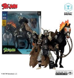 Spawn - Figurine Bloodaxe avec cheval (Spawn: The Dark Ages) (McFarlane Toys 30th Anniversary) (Gold Label) 18 cm