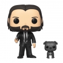 John Wick - Figurine POP! John Wick costume noir avec son chien 9 cm