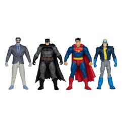 DC Direct Page Punchers - Pack 4 figurines Batman & Son of Batman & Superman & Joker 7 cm