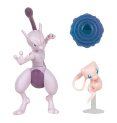 Pokémon - Pack 2 figurines Mewtwo 10 cm & Mew 5 cm
