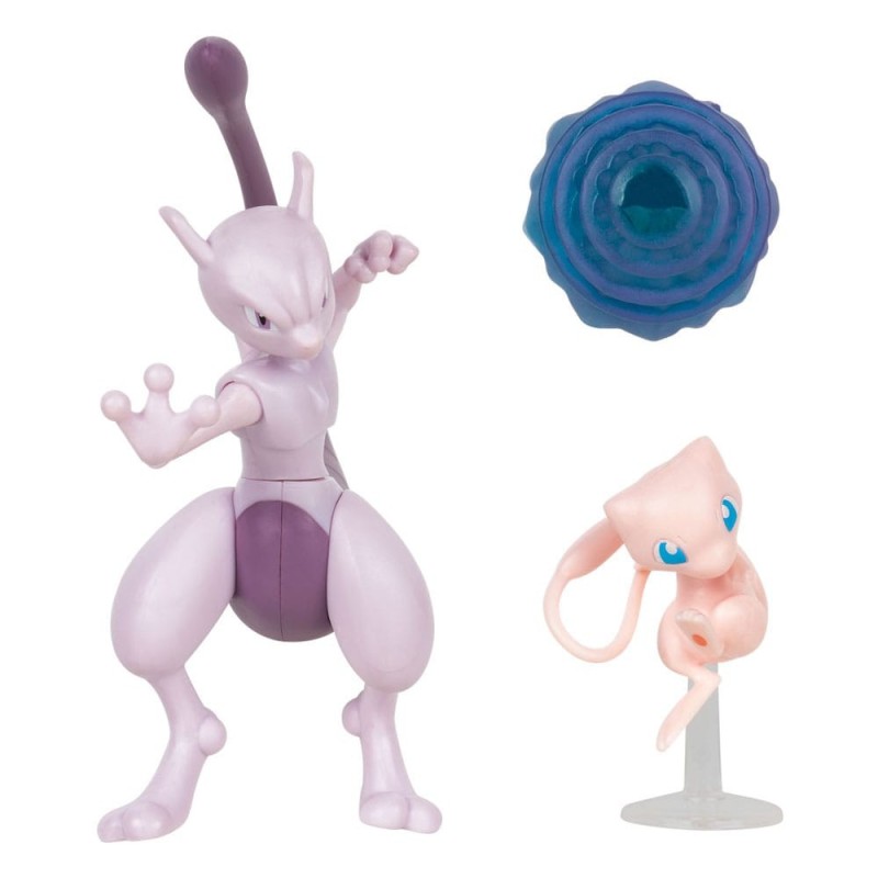 Pokémon - Pack 2 figurines Mewtwo 10 cm & Mew 5 cm