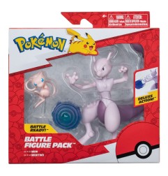 Pokémon - Pack 2 figurines Mewtwo 10 cm & Mew 5 cm