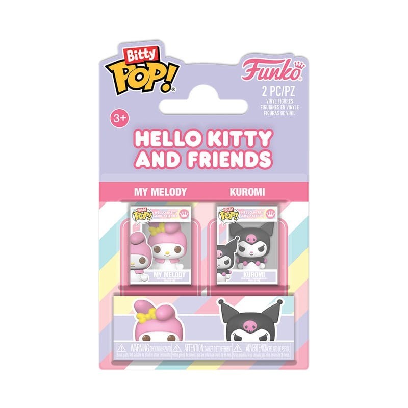 Hello Kitty - Pack 2 Bitty POP! figurines My Melody & Kuromi 2 cm