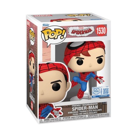 Votre fidèle serviteur Spider-Man - Figurine POP! Spider-Man (Unmasked) *Exclusive Version* 9 cm