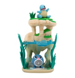 Pokémon - Figurines Environment Set Lac de rive & Ptitard & Carapuce 5 cm