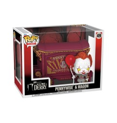 It - -Welcome to Derry POP! Town Vinyl Figure Pennywise & Wagon 9 cm