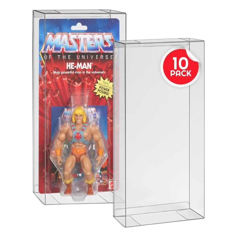 Les Maîtres de l'Univers  - Pack 10 boîtes de protection en PET pour figurines Les Maîtres de l'Univers Origins