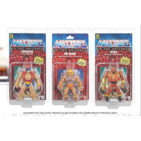 Les Maîtres de l'Univers - Pack 10 boîtes de protection Clamshell en PET pour figurines articulées Les Maîtres de l'Univers