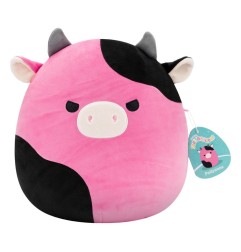 Squishmallows - Peluche Pollyanna la vache noire et rose 30 cm