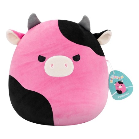 Squishmallows - Peluche Pollyanna la vache noire et rose 30 cm