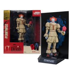 Ça : Bienvenue à Derry - Statuette Movie Maniacs Pennywise (Flashback) (Gold Label) 16 cm