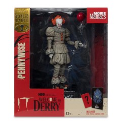 Ça : Bienvenue à Derry - Statuette Movie Maniacs Pennywise (Gold Label) 16 cm