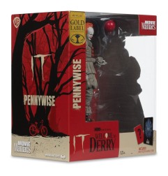 It - : Welcome to Derry Movie Maniacs PVC Statue Pennywise (Gold Label) 16 cm