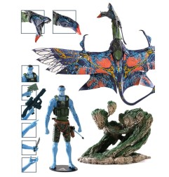 Avatar - : The Way of Water Action Figure Recom Quaritch & RDA Banshee (Gold Label)