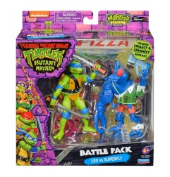 Teenage Mutant Ninja Turtles - Action Figures Leonardo vs. Super Fly 11 cm
