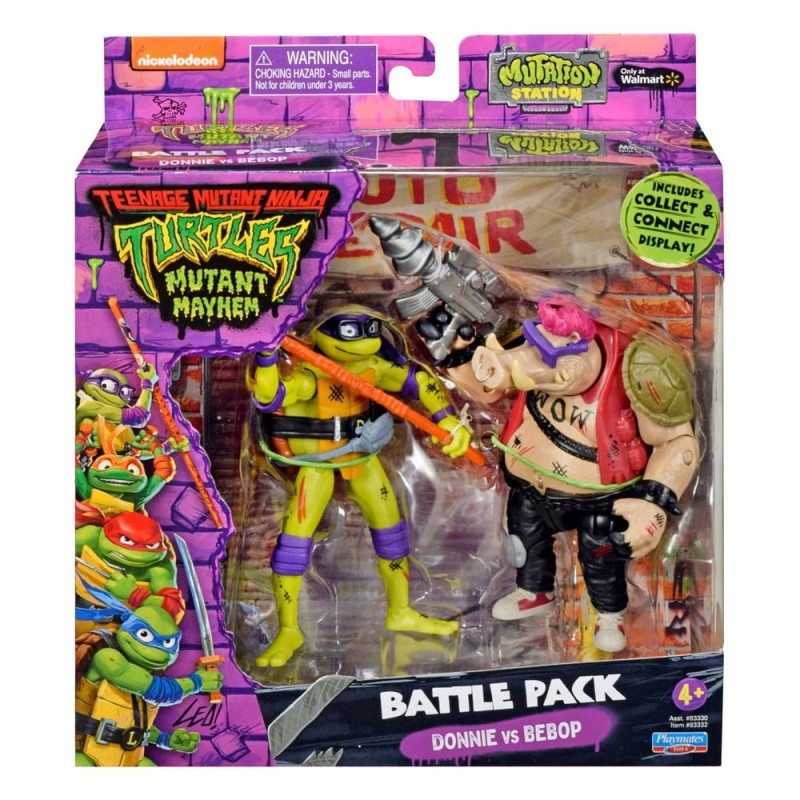 Les Tortues Ninja - Figurines Donatello vs. Bebop 11 cm Les Tortues Ninja - Figurines Donatello vs. Bebop 11 cm