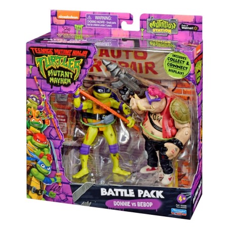 Les Tortues Ninja - Figurines Donatello vs. Bebop 11 cm
